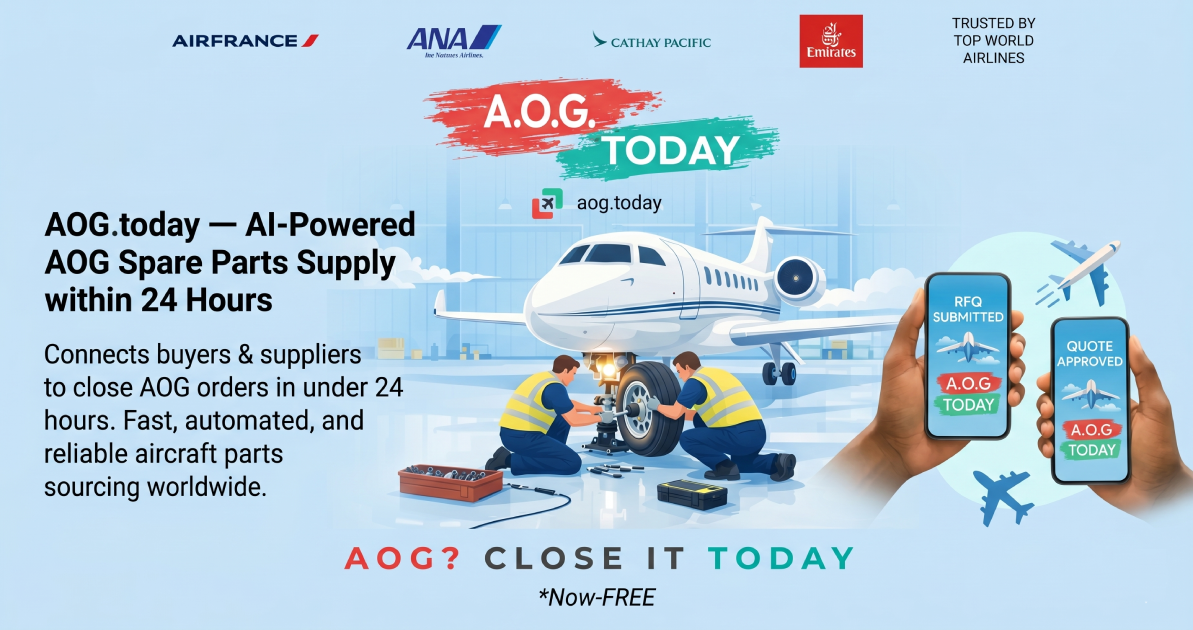 AOG.today — AI-Powered AOG Spare Parts Supply within 24 Hours